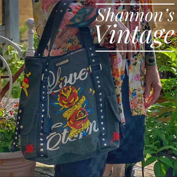 Ed Hardy Handbags - Ed hardy classic shoulder bag